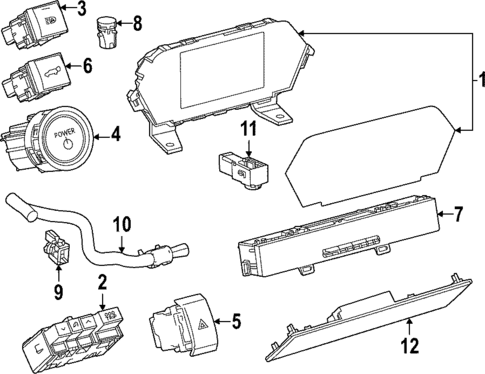Cluster & Switches for 2025 Toyota bZ4X #0