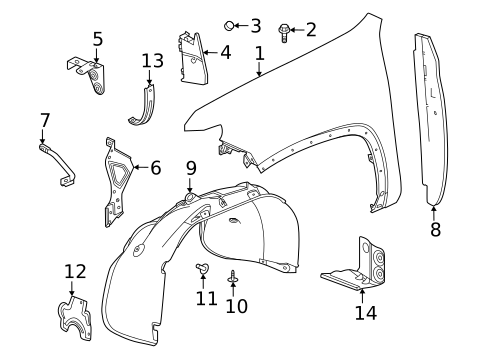 Fender & Components for 2022 Chevrolet Silverado 3500 HD #7