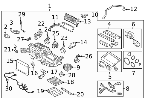 Condenser, Compressor & Lines for 2019 Land Rover Range Rover Velar #2