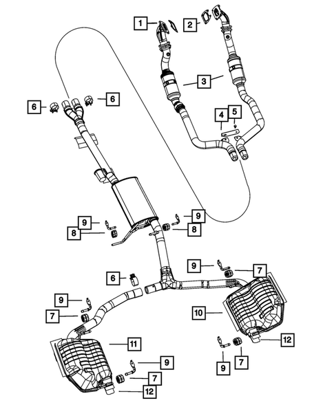 Exhaust System for 2011 Dodge Challenger #0