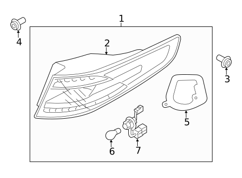 Tail Lamps for 2012 Kia Optima #4
