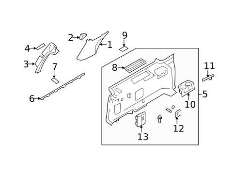 Interior Trim - Quarter Panels for 2007 Ford Expedition #1