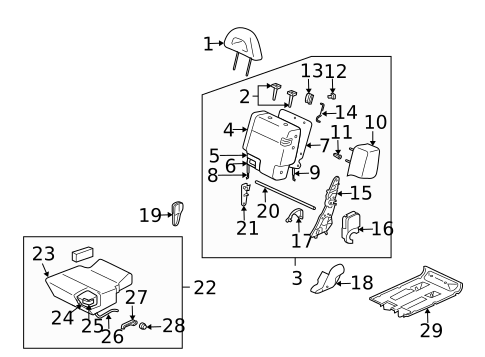 Split Bench Seat for 2002 Mitsubishi Montero #1