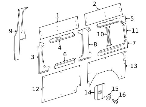 Interior Trim - Side Panel for 2018 Mercedes-Benz Sprinter 2500 #4