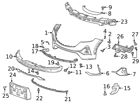 Bumper & Components - Front for 2020 Buick Encore GX #0
