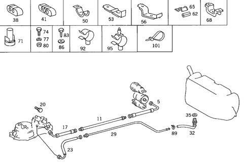 Fuel Lines for 1991 Mercedes-Benz 300SEL #0