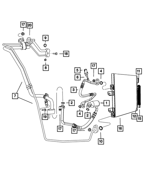 Air Conditioner and Heater Plumbing for 2016 Jeep Patriot #1