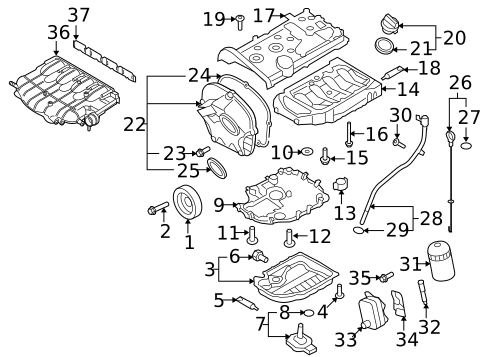 Engine Parts for 2019 Volkswagen Tiguan #24