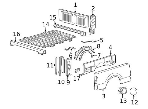 Floor - Pick UP Box for 2007 Lincoln Mark LT #0