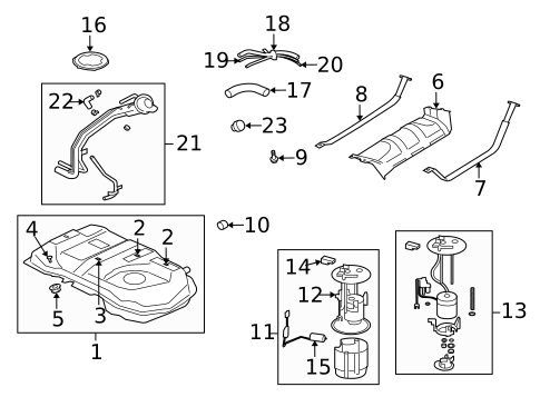 Fuel System Components for 2013 Mitsubishi Outlander #0