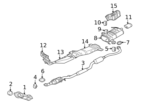 Exhaust Components for 2010 Mitsubishi Outlander #1