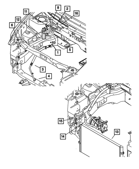 Air Conditioner and Heater Plumbing for 2001 Dodge Caravan #1