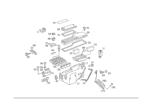 Fuse Cabinet, Fuse Box and Relay Unit for 1989 Mercedes-Benz 300E #2