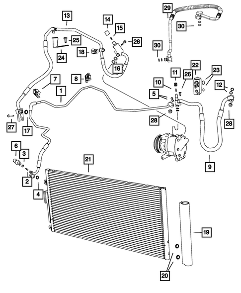 Air Conditioner and Heater Plumbing for 2016 Fiat 500 #0