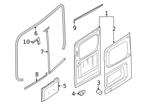 Door & Components for 2020 Nissan NV3500 #0