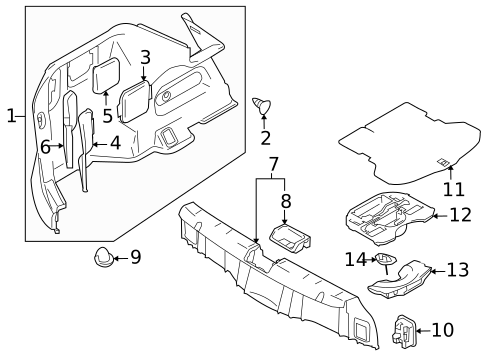Interior Trim - Rear Body for 2011 Suzuki Kizashi #0