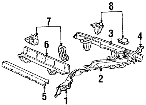 Rear Floor & Rails for 1991 BMW 535i #1