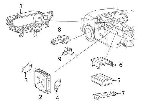 Communication System Components for 2016 Lexus RX450h #0