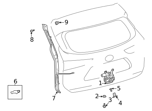 Liftgate for 2022 Toyota Highlander #0