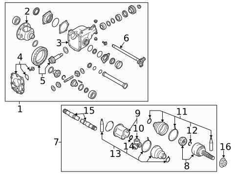Front Axle for 2005 INFINITI G35 #1