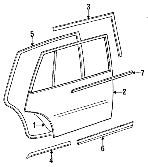 Door & Components for 1994 Mitsubishi Expo LRV #1