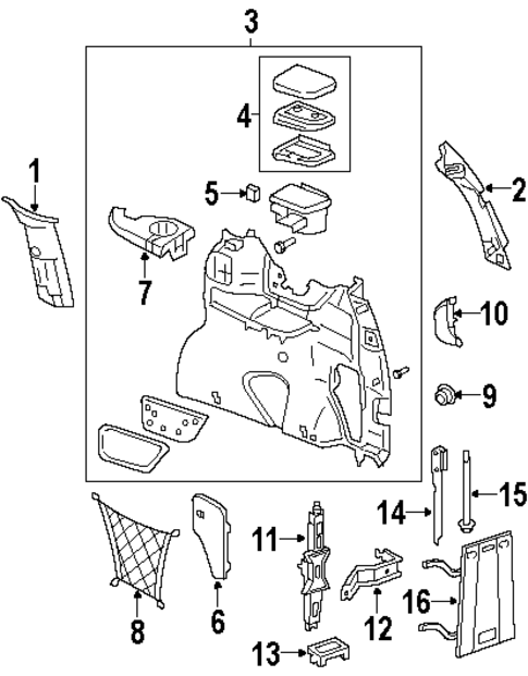 Interior Trim - Side Panel for 1998 Oldsmobile Silhouette #0