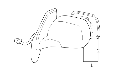 Outside Mirrors for 2007 Toyota Highlander #0