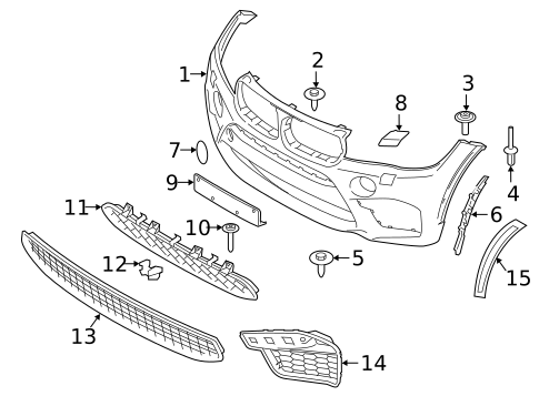 Bumper & Components - Front for 2018 BMW X6 #0