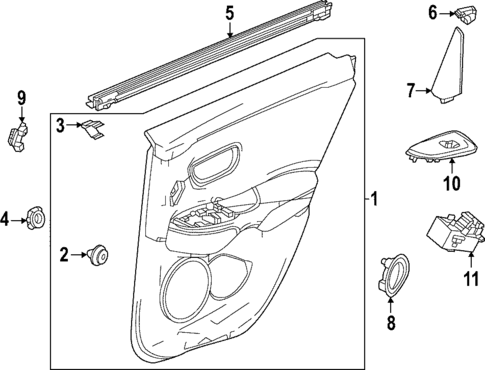 Interior Trim - Rear Door for 2023 Honda HR-V #0