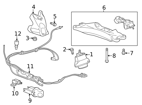 Engine & Trans Mounting for 2017 Cadillac ATS #1