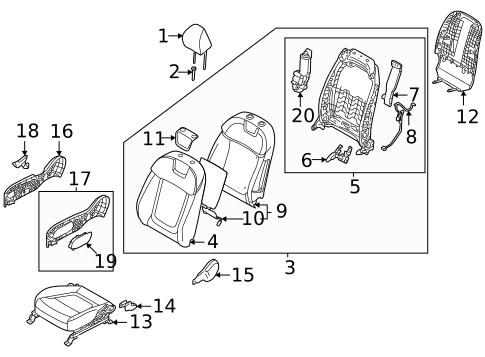 Passenger Seat Components for 2025 Hyundai Tucson #0