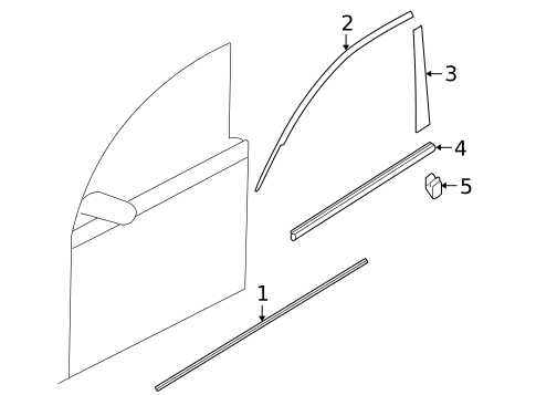 Exterior Trim - Front Door for 2005 Mazda 3 #0