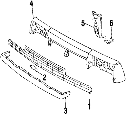 Grille & Components for 1985 Chevrolet Celebrity #0