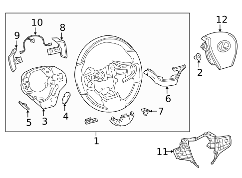 Steering Wheel & Trim for 2025 Lexus ES300h #0