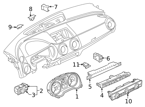 Cluster & Switches for 2017 Audi A3 Quattro #0