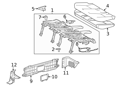 Rear Seat Components for 2018 Toyota RAV4 #2