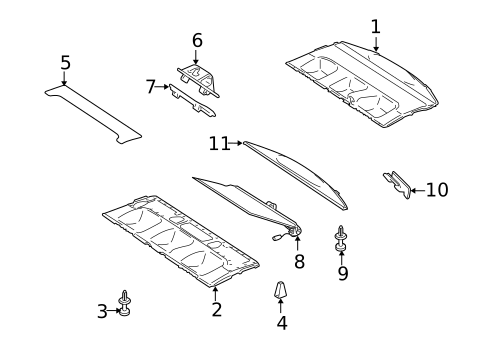 Interior Trim - Rear Body for 2009 Mercedes-Benz S600 #5