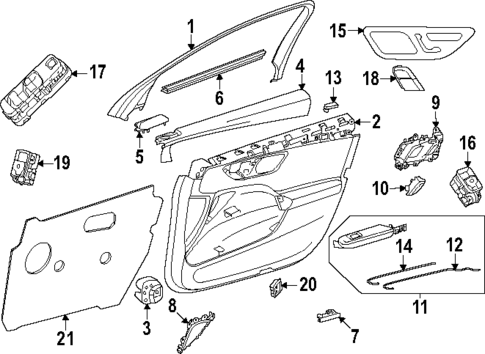 Interior Trim - Front Door for 2025 Mercedes-Benz GLC43 AMG #0