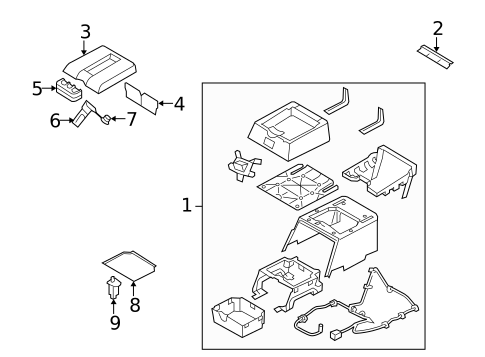 Rear Console for 2007 Dodge Ram 2500 #0