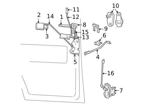 Lock & Hardware for 1995 Dodge B3500 #1