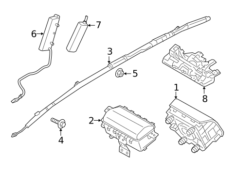 Air Bag Components for 2018 Genesis G80 #0