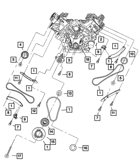 Timing Belt and Cover for 2006 Dodge Dakota #1