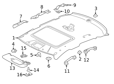 Interior Trim - Roof for 2017 Jaguar XF #0