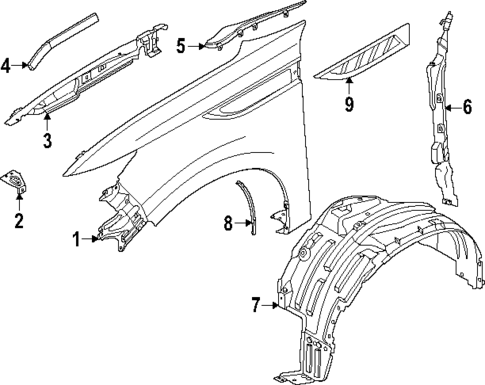 Fender & Components for 2025 INFINITI QX80 #0