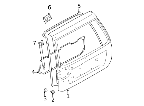 Liftgate for 2002 Mitsubishi Montero Sport #1