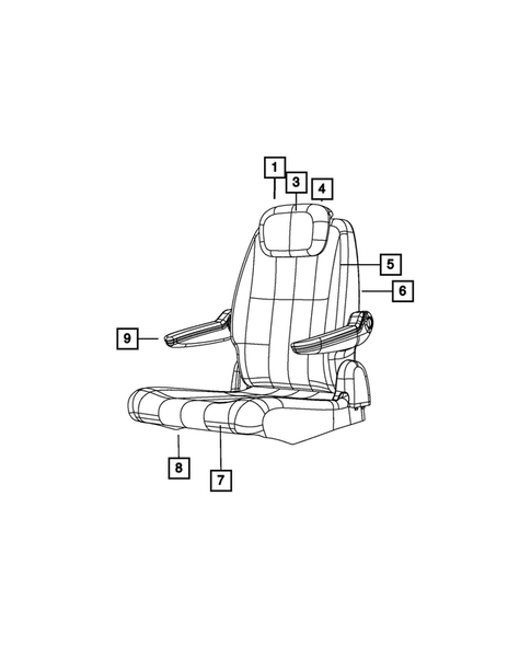 Rear Seats - Second Row for 2014 Dodge Grand Caravan #0