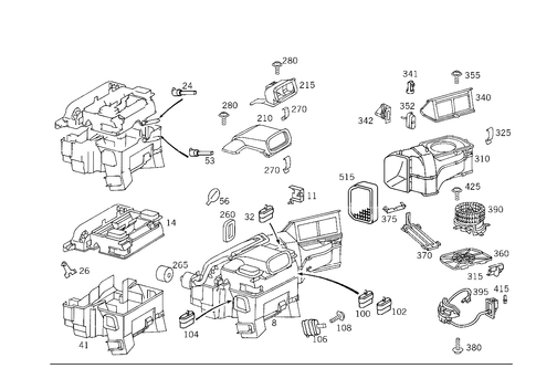 Heater Case with Blower for 1999 Mercedes-Benz C43 AMG #2