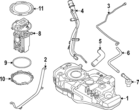 Fuel System Components for 2025 Nissan Kicks #1