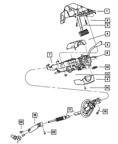 Steering Column and Intermediate Shaft for 2009 Dodge Ram 3500 #0