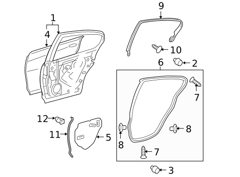 Door & Components for 2007 Lexus GS450h #1